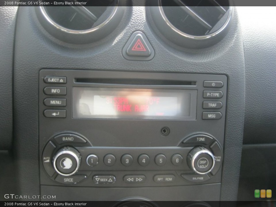 Ebony Black Interior Audio System for the 2008 Pontiac G6 V6 Sedan #83791843