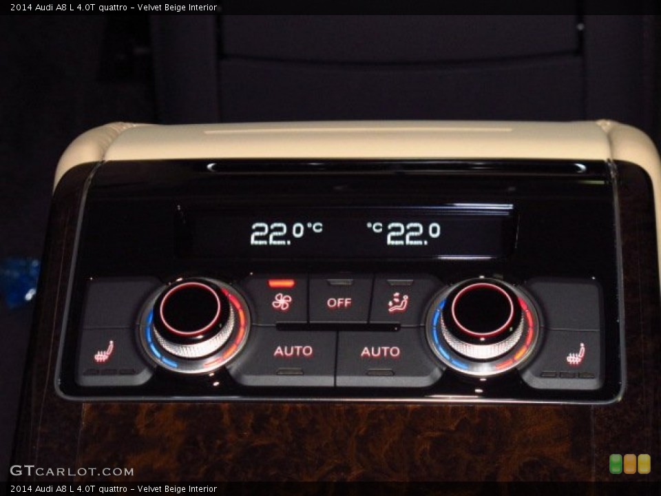 Velvet Beige Interior Controls for the 2014 Audi A8 L 4.0T quattro #83795644