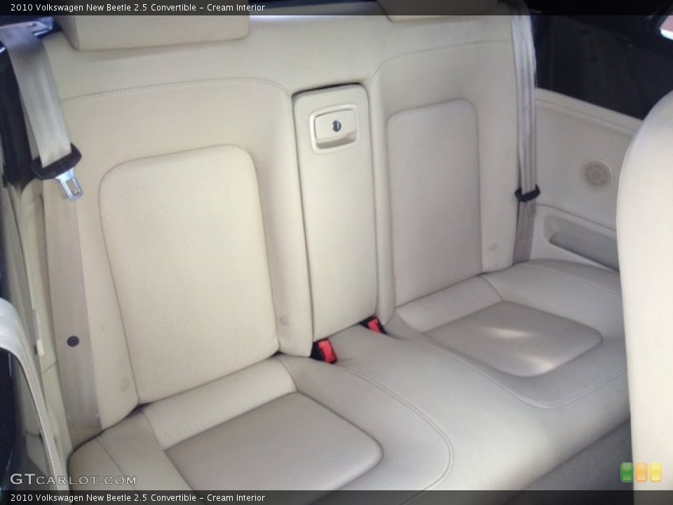 Cream Interior Rear Seat for the 2010 Volkswagen New Beetle 2.5 Convertible #83795884