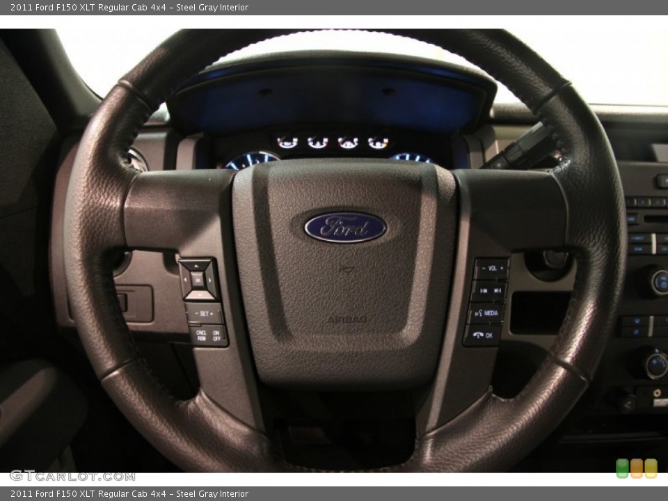 Steel Gray Interior Steering Wheel for the 2011 Ford F150 XLT Regular Cab 4x4 #83797225
