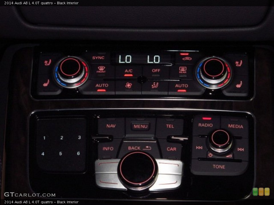 Black Interior Controls for the 2014 Audi A8 L 4.0T quattro #83797471