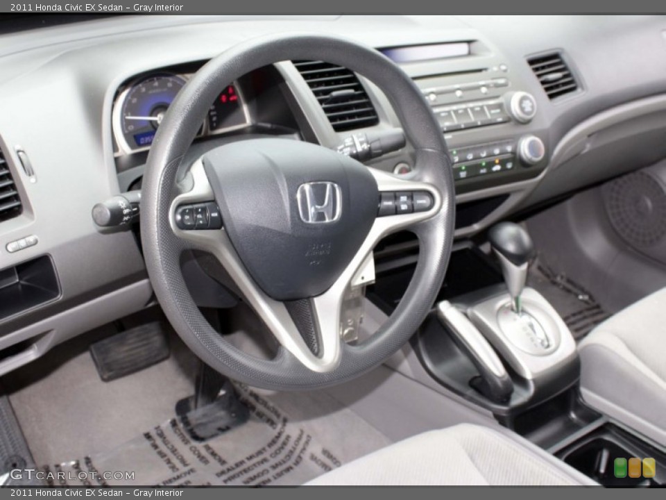 Gray Interior Dashboard for the 2011 Honda Civic EX Sedan #83797816