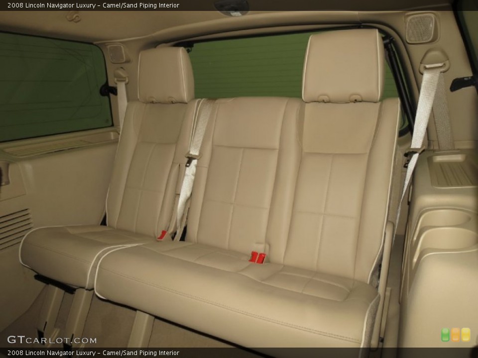 Camel/Sand Piping Interior Rear Seat for the 2008 Lincoln Navigator Luxury #83797831