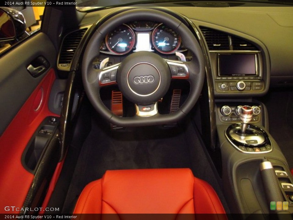 Red Interior Dashboard for the 2014 Audi R8 Spyder V10 #83797930