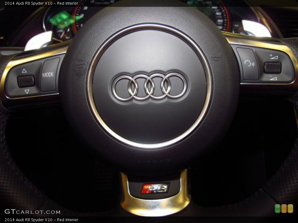Red Interior Controls for the 2014 Audi R8 Spyder V10 #83797996