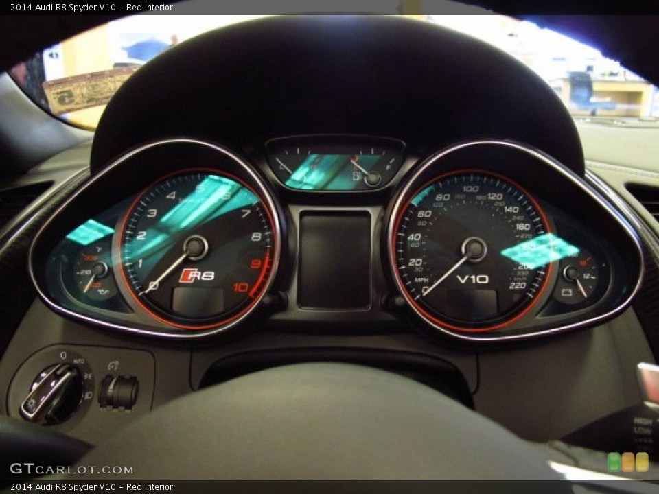 Red Interior Gauges for the 2014 Audi R8 Spyder V10 #83798101