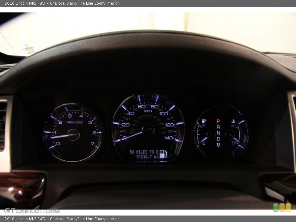 Charcoal Black/Fine Line Ebony Interior Gauges for the 2010 Lincoln MKS FWD #83798134