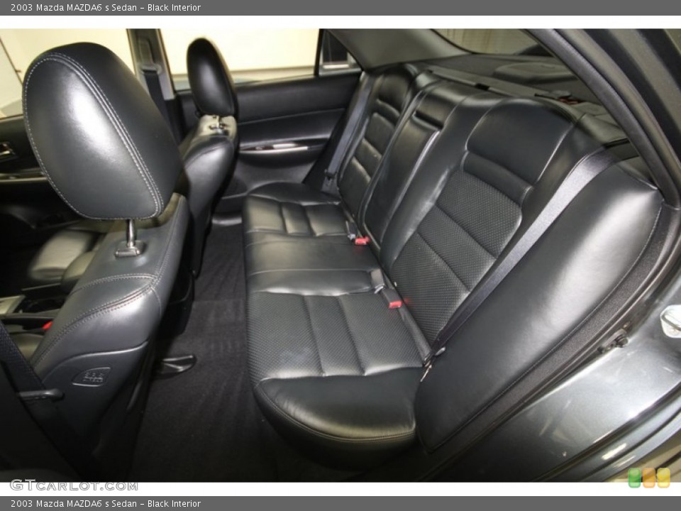 Black Interior Rear Seat for the 2003 Mazda MAZDA6 s Sedan #83799817