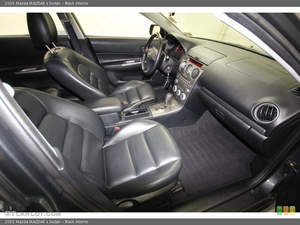 Black Interior Front Seat for the 2003 Mazda MAZDA6 s Sedan #83800372