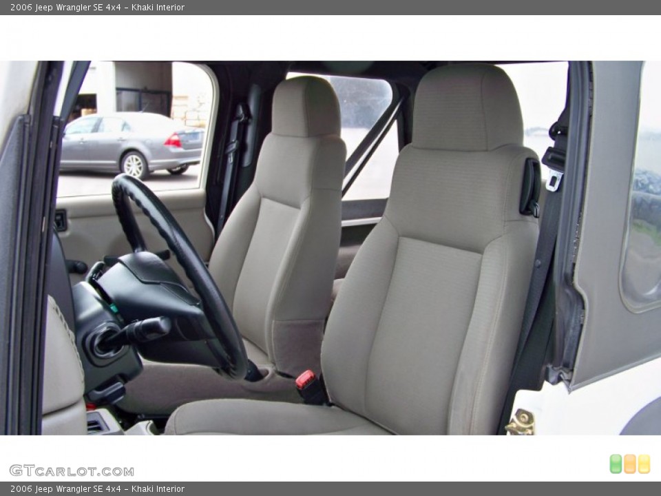 Khaki Interior Front Seat for the 2006 Jeep Wrangler SE 4x4 #83800408