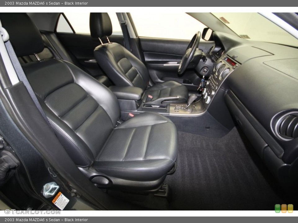 Black Interior Front Seat for the 2003 Mazda MAZDA6 s Sedan #83800423