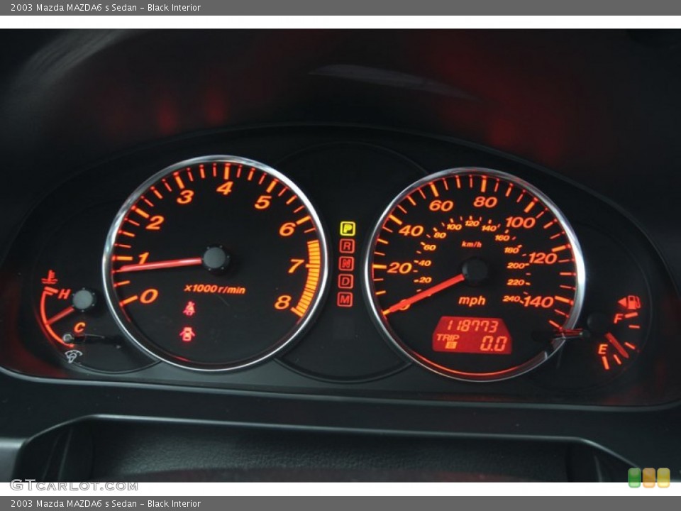Black Interior Gauges for the 2003 Mazda MAZDA6 s Sedan #83800564