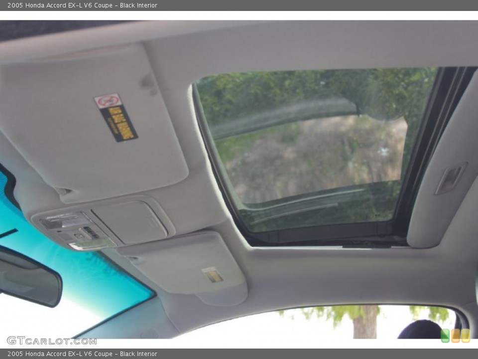 Black Interior Sunroof for the 2005 Honda Accord EX-L V6 Coupe #83802247
