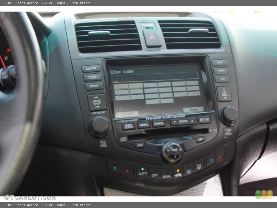 Black Interior Controls for the 2005 Honda Accord EX-L V6 Coupe #83802325