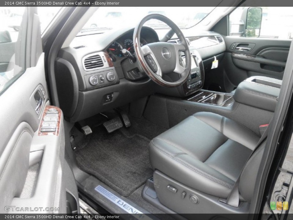 Ebony Interior Photo for the 2014 GMC Sierra 3500HD Denali Crew Cab 4x4 #83804405