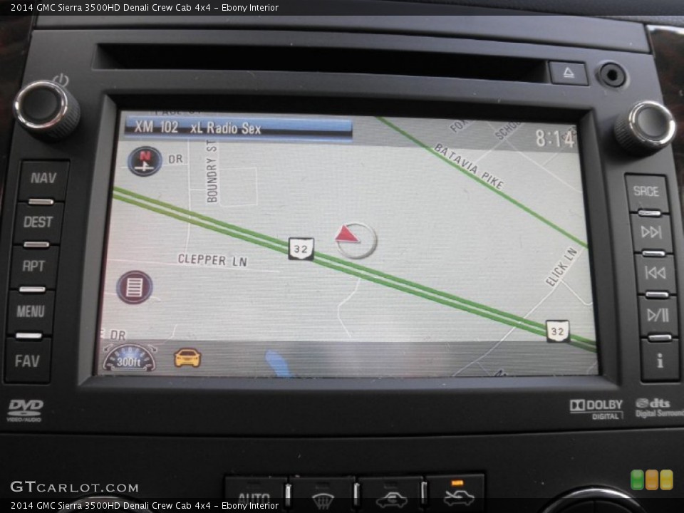 Ebony Interior Navigation for the 2014 GMC Sierra 3500HD Denali Crew Cab 4x4 #83804482