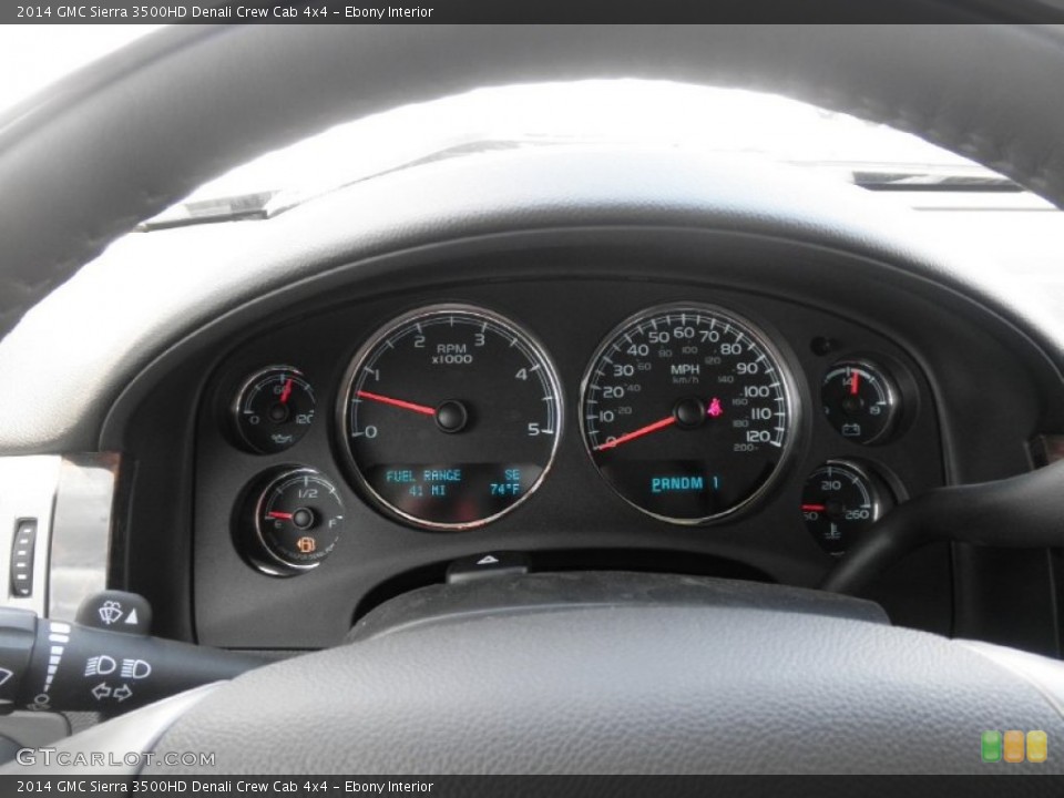 Ebony Interior Gauges for the 2014 GMC Sierra 3500HD Denali Crew Cab 4x4 #83804656