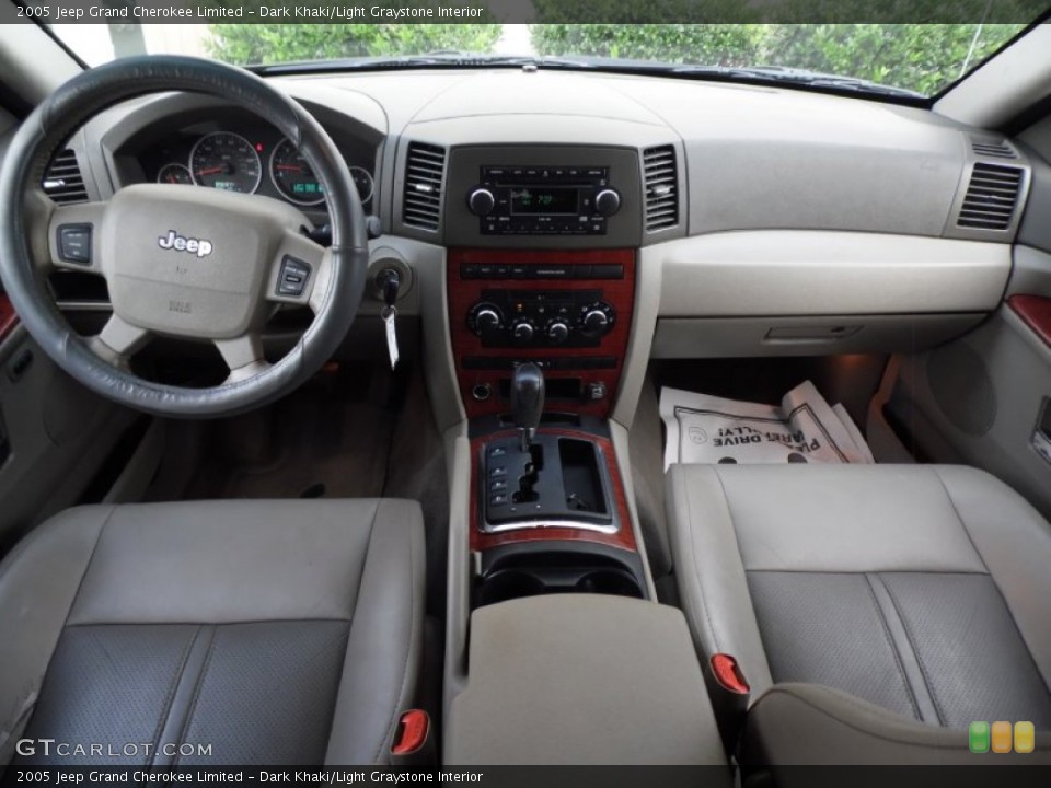 Dark Khaki/Light Graystone Interior Dashboard for the 2005 Jeep Grand Cherokee Limited #83804746