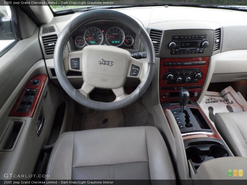 Dark Khaki/Light Graystone Interior Dashboard for the 2005 Jeep Grand Cherokee Limited #83805010