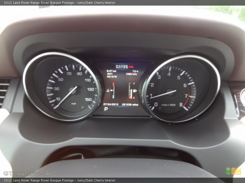 Ivory/Dark Cherry Interior Gauges for the 2012 Land Rover Range Rover Evoque Prestige #83805256