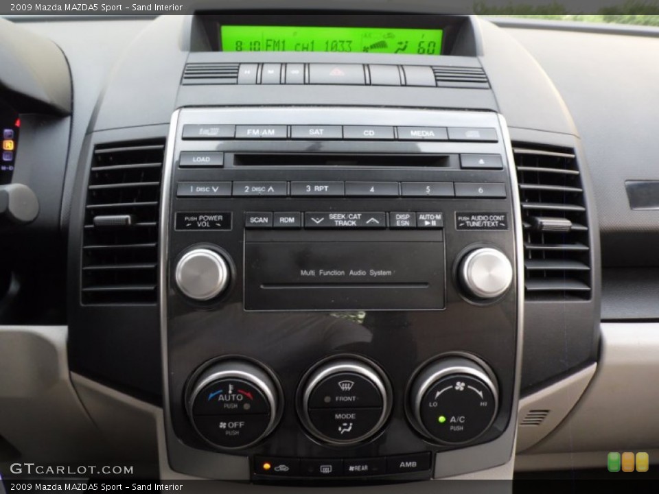 Sand Interior Controls for the 2009 Mazda MAZDA5 Sport #83805928