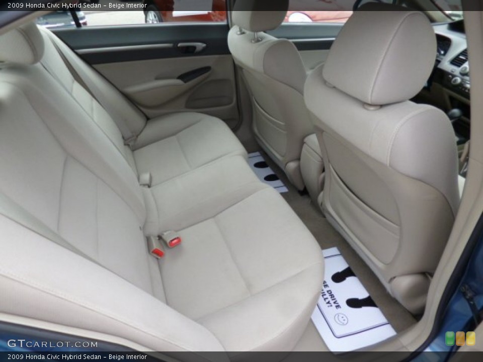 Beige Interior Rear Seat for the 2009 Honda Civic Hybrid Sedan #83809732