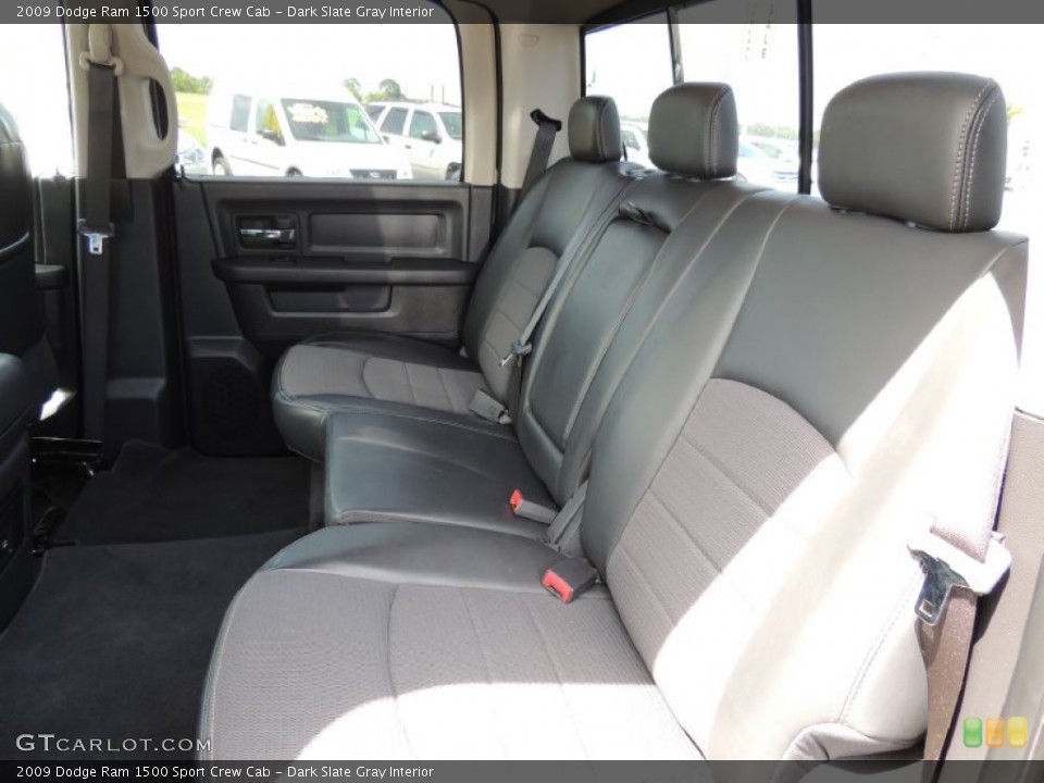 Dark Slate Gray Interior Rear Seat for the 2009 Dodge Ram 1500 Sport Crew Cab #83811160
