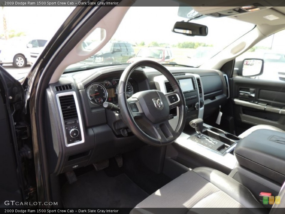 Dark Slate Gray Interior Prime Interior for the 2009 Dodge Ram 1500 Sport Crew Cab #83811214