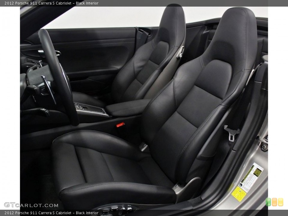 Black Interior Front Seat for the 2012 Porsche 911 Carrera S Cabriolet #83811442