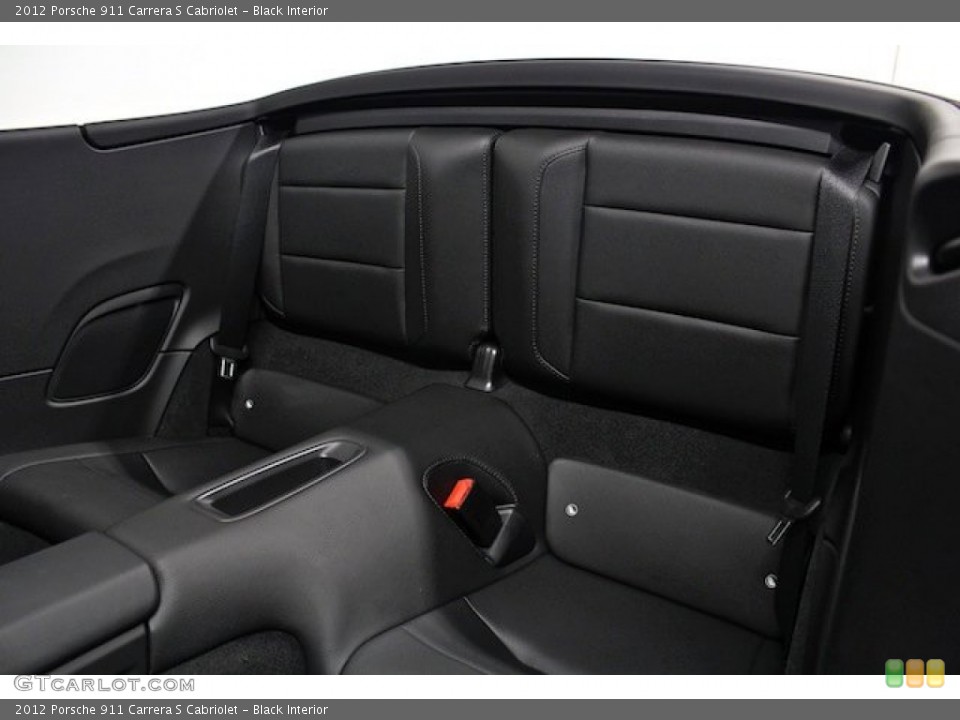 Black Interior Rear Seat for the 2012 Porsche 911 Carrera S Cabriolet #83811512