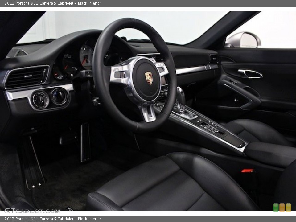 Black Interior Dashboard for the 2012 Porsche 911 Carrera S Cabriolet #83811573