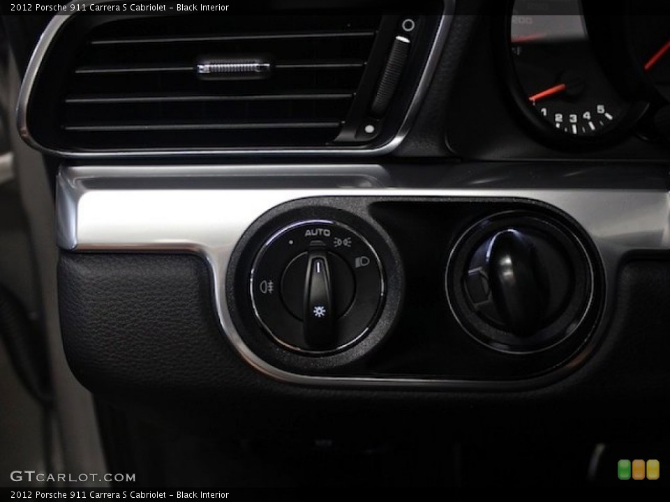 Black Interior Controls for the 2012 Porsche 911 Carrera S Cabriolet #83811610