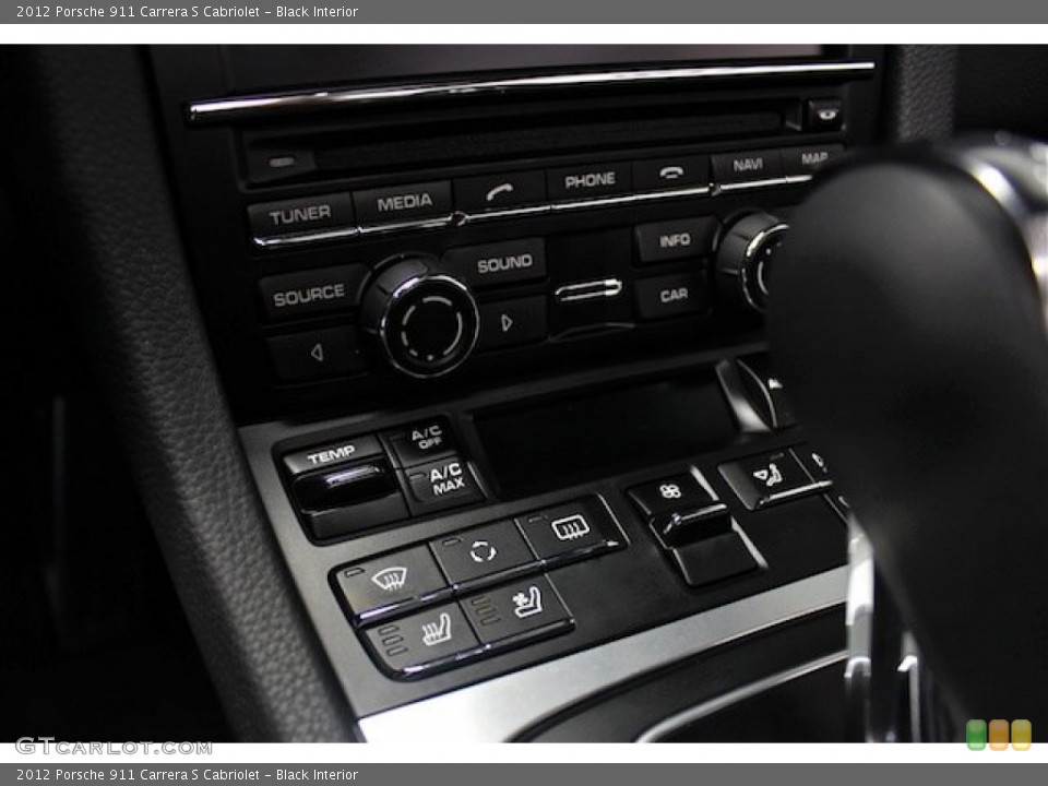 Black Interior Controls for the 2012 Porsche 911 Carrera S Cabriolet #83811731