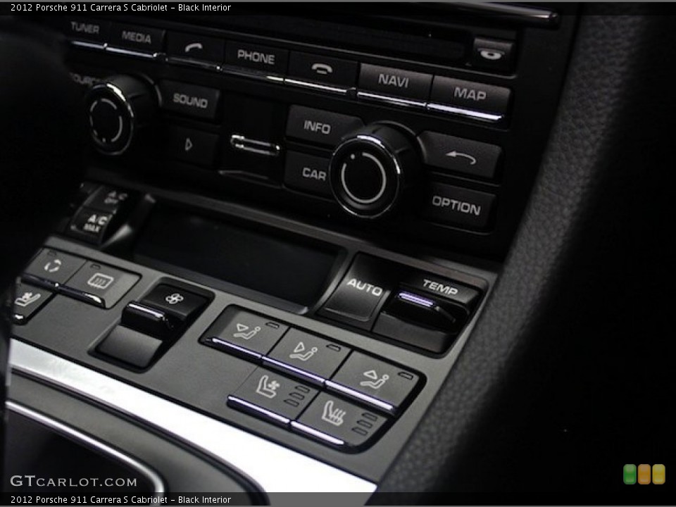 Black Interior Controls for the 2012 Porsche 911 Carrera S Cabriolet #83811748