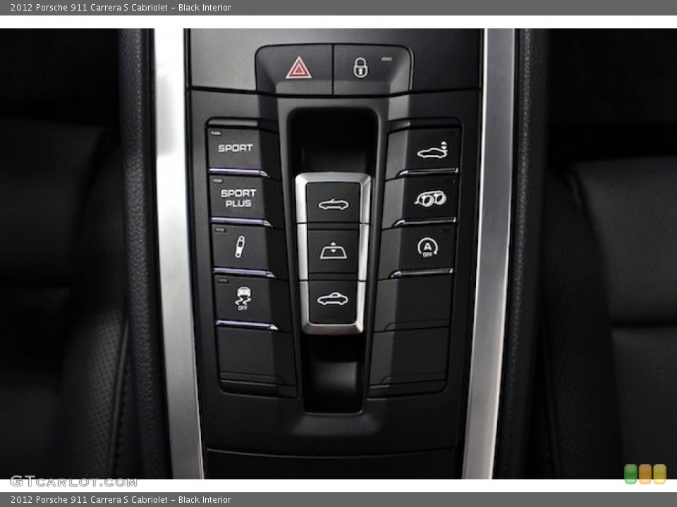 Black Interior Controls for the 2012 Porsche 911 Carrera S Cabriolet #83811787