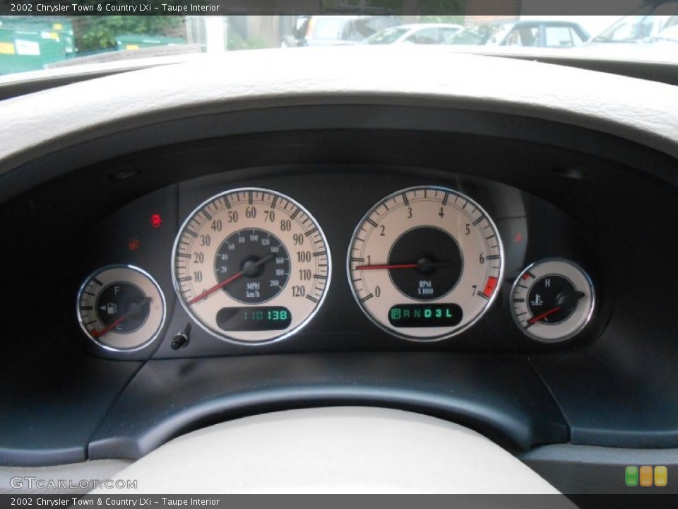 Taupe Interior Gauges for the 2002 Chrysler Town & Country LXi #83812507