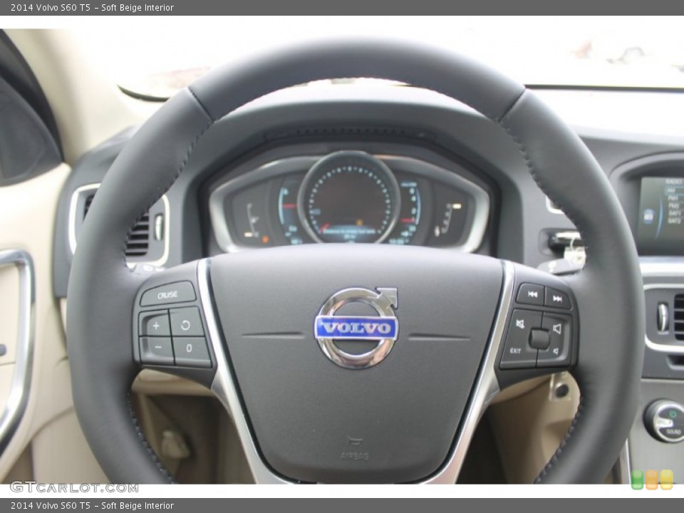 Soft Beige Interior Steering Wheel for the 2014 Volvo S60 T5 #83817688