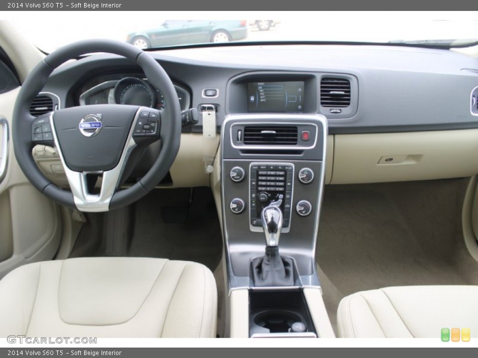 Soft Beige Interior Dashboard for the 2014 Volvo S60 T5 #83817844