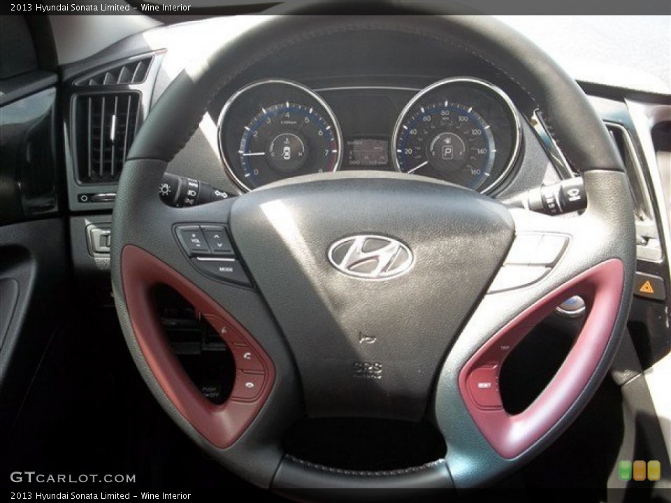 Wine Interior Steering Wheel for the 2013 Hyundai Sonata Limited #83821315