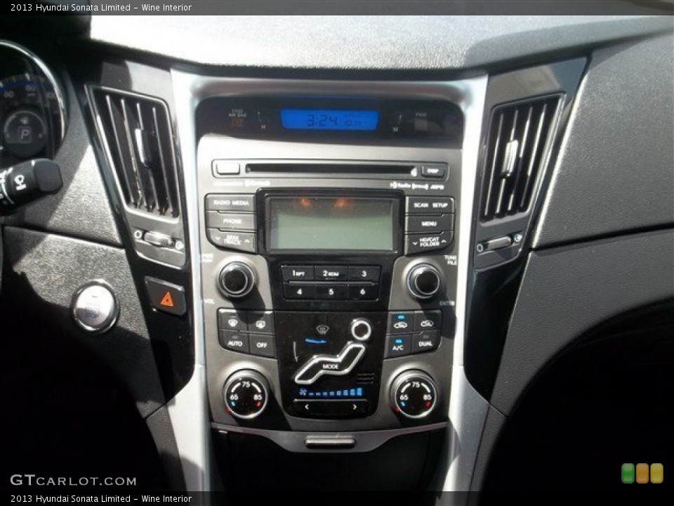 Wine Interior Controls for the 2013 Hyundai Sonata Limited #83821576