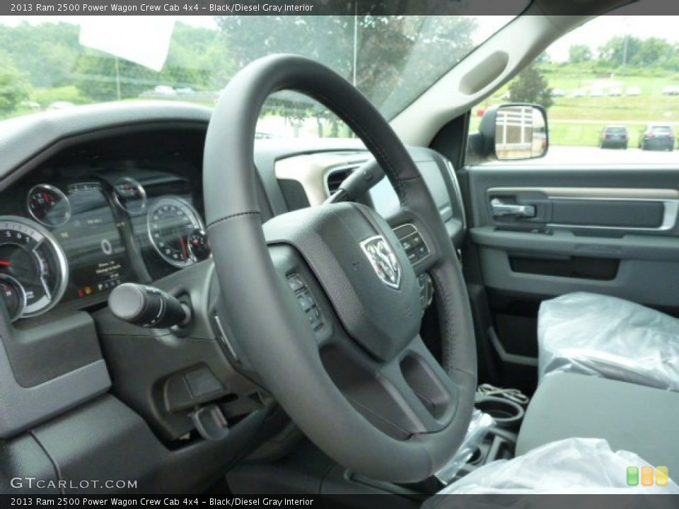 Black/Diesel Gray Interior Steering Wheel for the 2013 Ram 2500 Power Wagon Crew Cab 4x4 #83824003