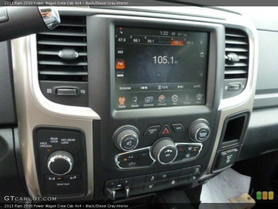 Black/Diesel Gray Interior Controls for the 2013 Ram 2500 Power Wagon Crew Cab 4x4 #83824021