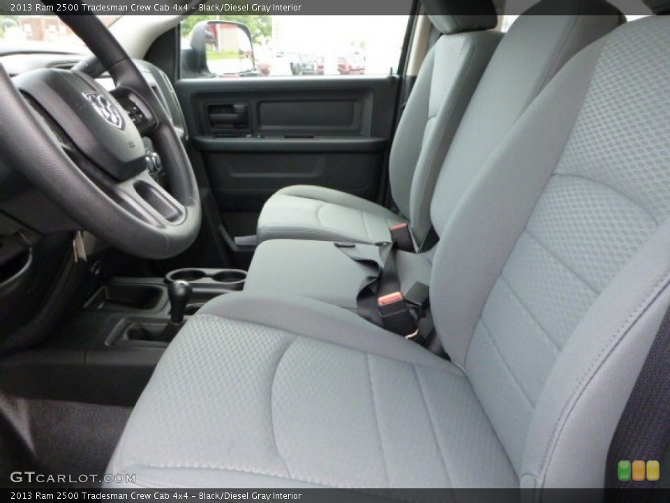 Black/Diesel Gray Interior Front Seat for the 2013 Ram 2500 Tradesman Crew Cab 4x4 #83824195