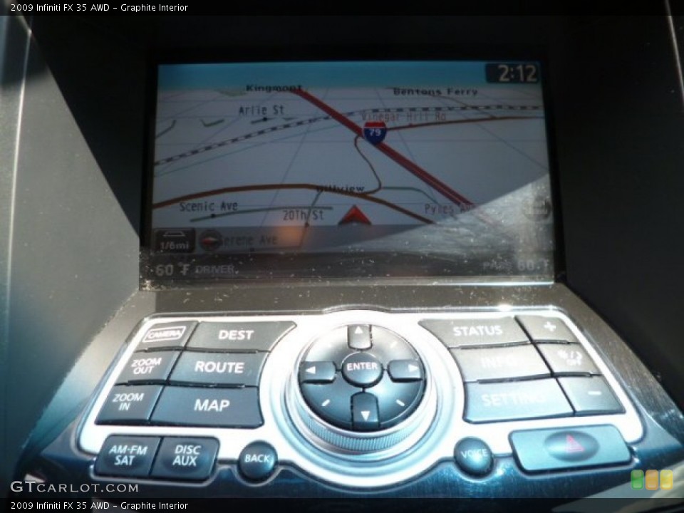 Graphite Interior Navigation for the 2009 Infiniti FX 35 AWD #83824774