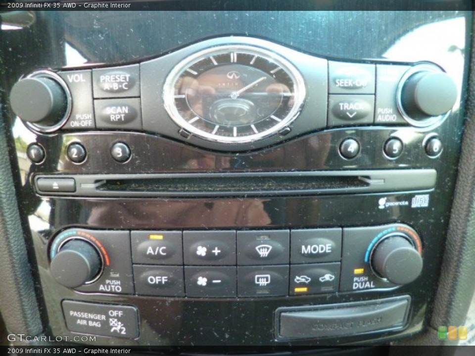 Graphite Interior Controls for the 2009 Infiniti FX 35 AWD #83824804
