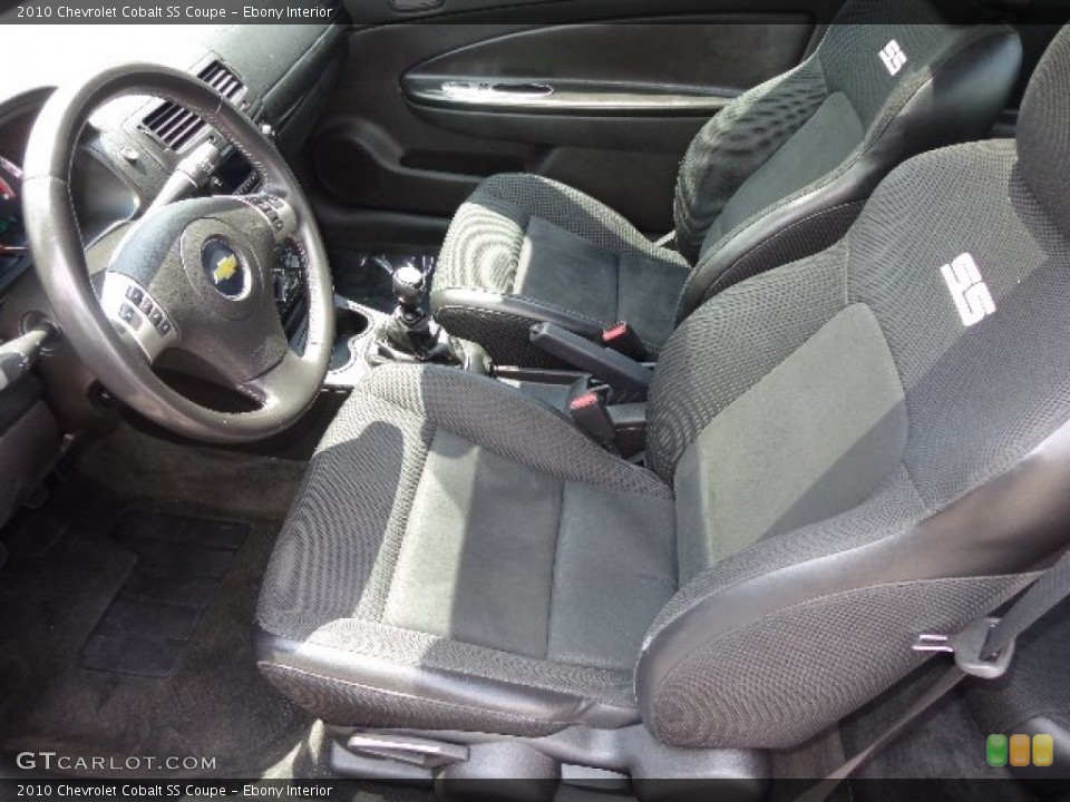 Ebony Interior Front Seat for the 2010 Chevrolet Cobalt SS Coupe #83825092