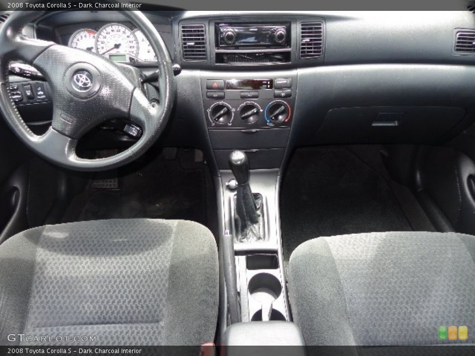 Dark Charcoal Interior Dashboard for the 2008 Toyota Corolla S #83825620