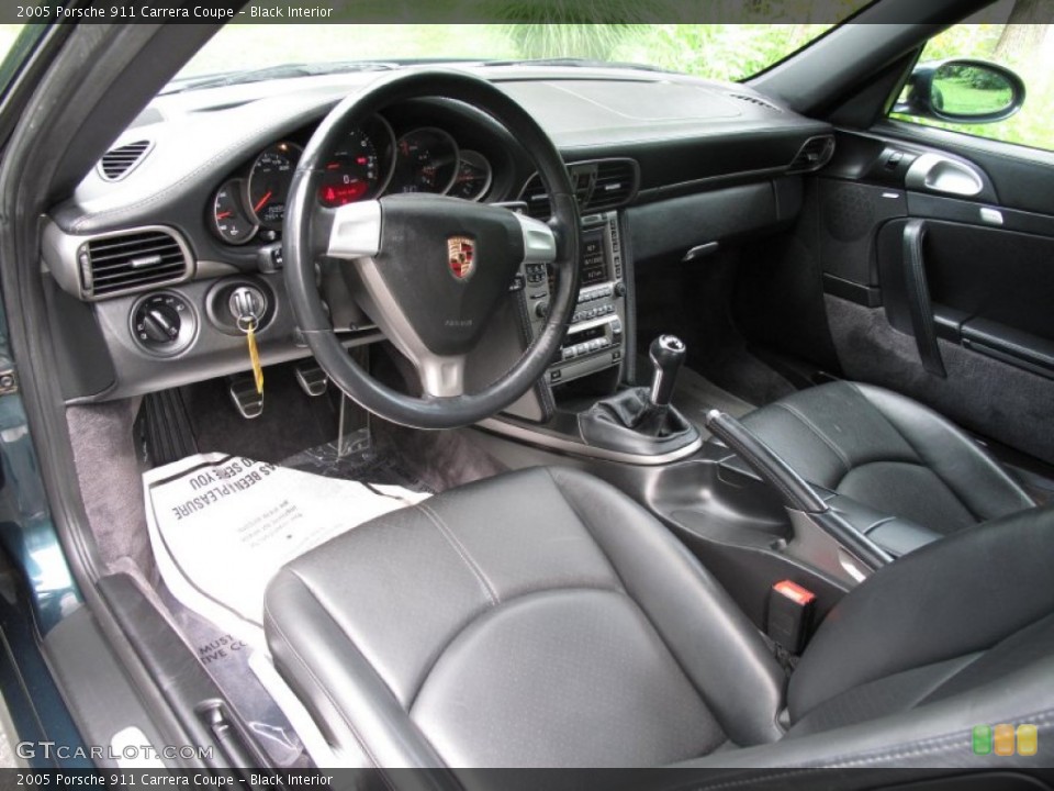 Black Interior Prime Interior for the 2005 Porsche 911 Carrera Coupe #83827720