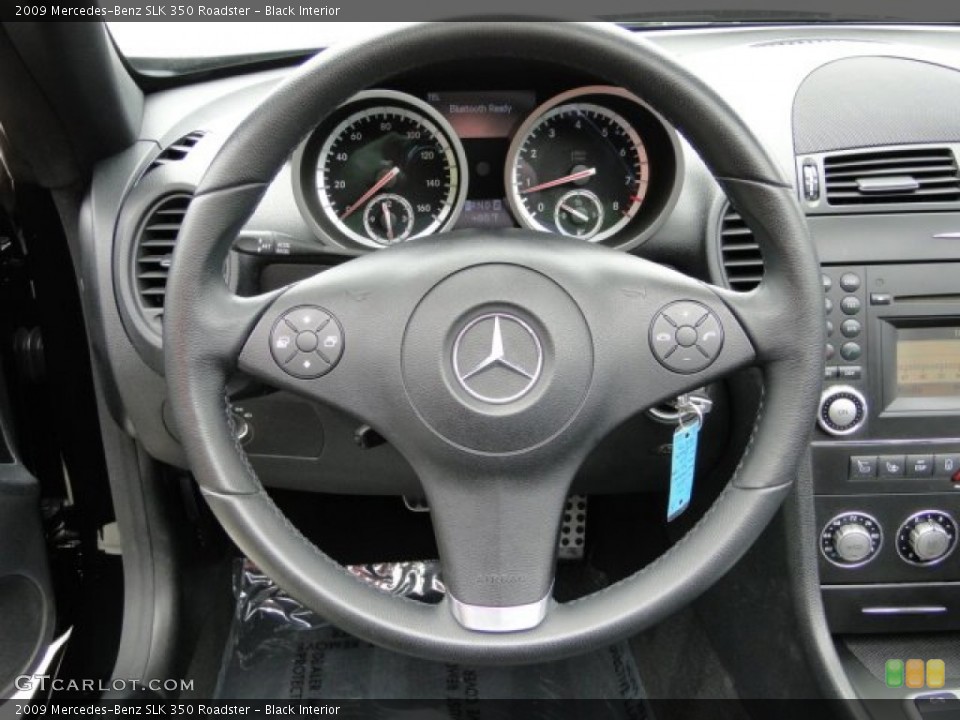 Black Interior Steering Wheel for the 2009 Mercedes-Benz SLK 350 Roadster #83828224