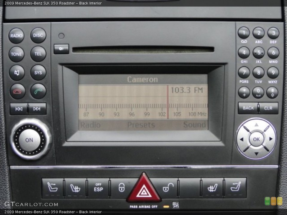 Black Interior Audio System for the 2009 Mercedes-Benz SLK 350 Roadster #83828557